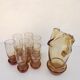 Vintage amber glass and decanter