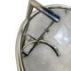 Vintage adjustable chrome side table with smoked glass.