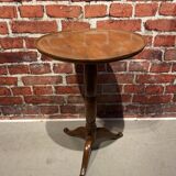Wooden pedestal table