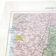 Vintage Central Africa map 38x43cm from 1950