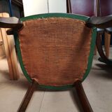 Paire de fauteuil bridge vintage vert