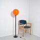 Orange globe floor lamp 1970