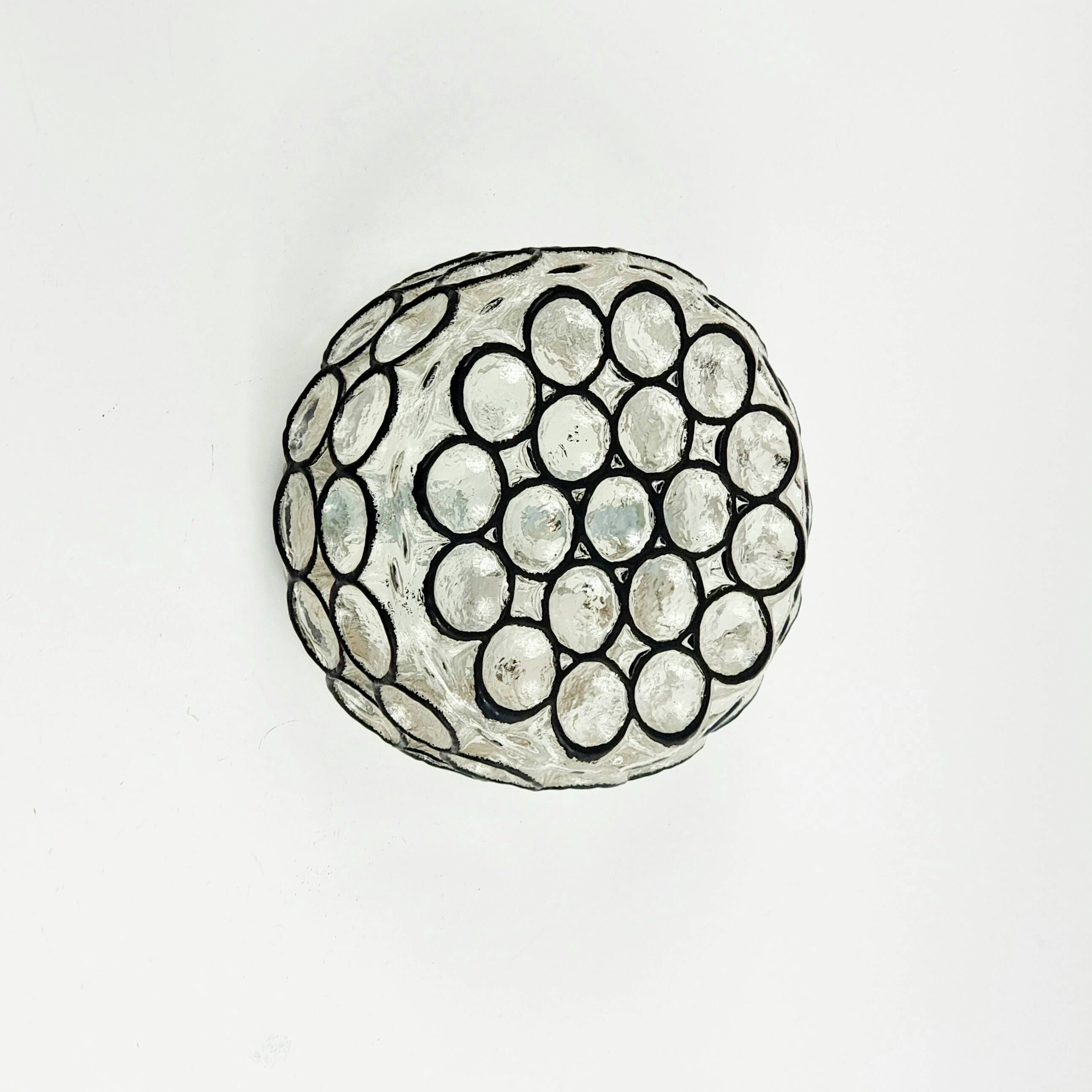 Mid-Century Modern Glass Wall Light from Limburg, Germany, 1960s/1970s