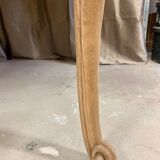 Round solid oak dining table