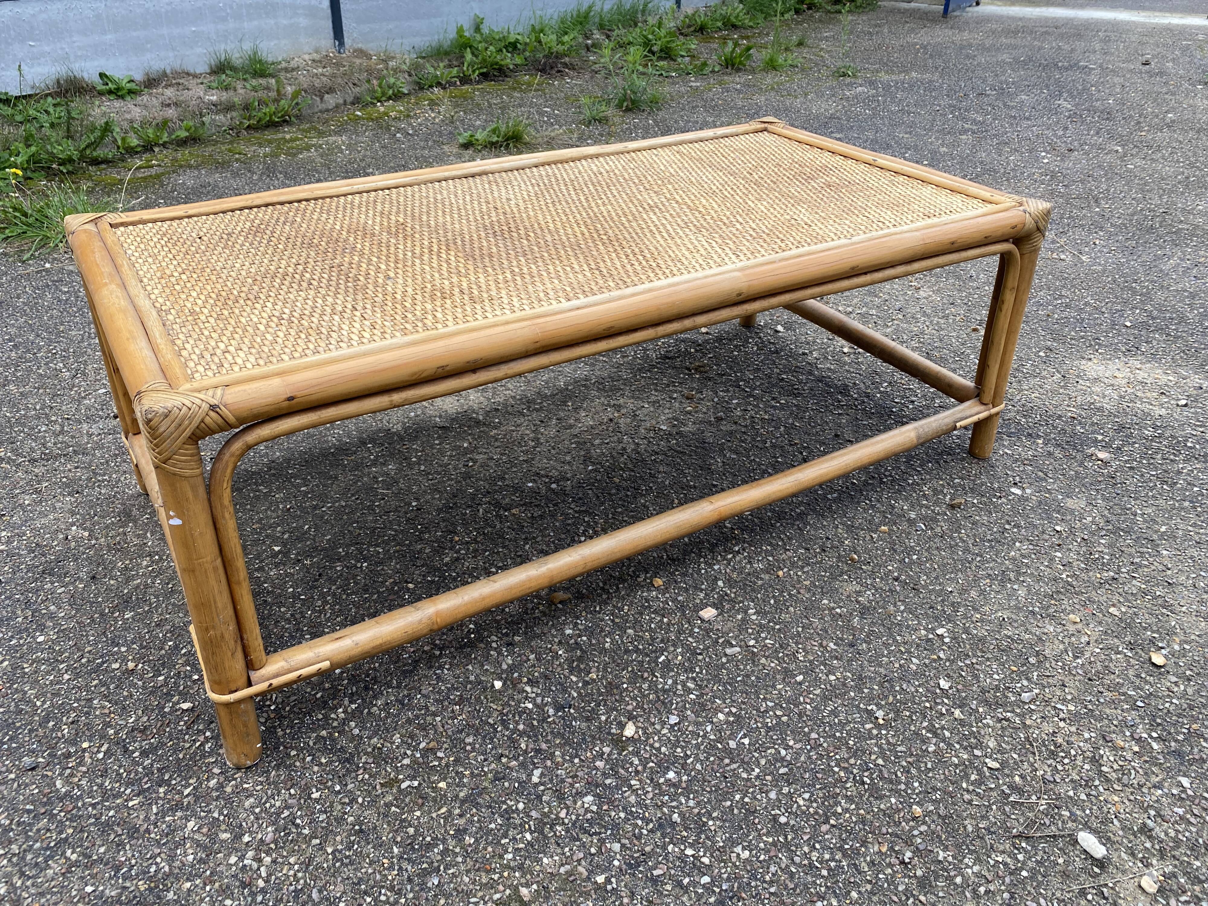 Rattan coffee table