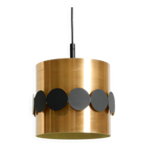 Suspension des années 1960 de l'ère spatiale par Doria, en aluminium anodisé cuivré.