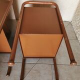 Pair of boarding school bedside tables