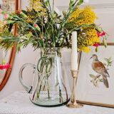 Carafe verre soufflé avec compartiment
