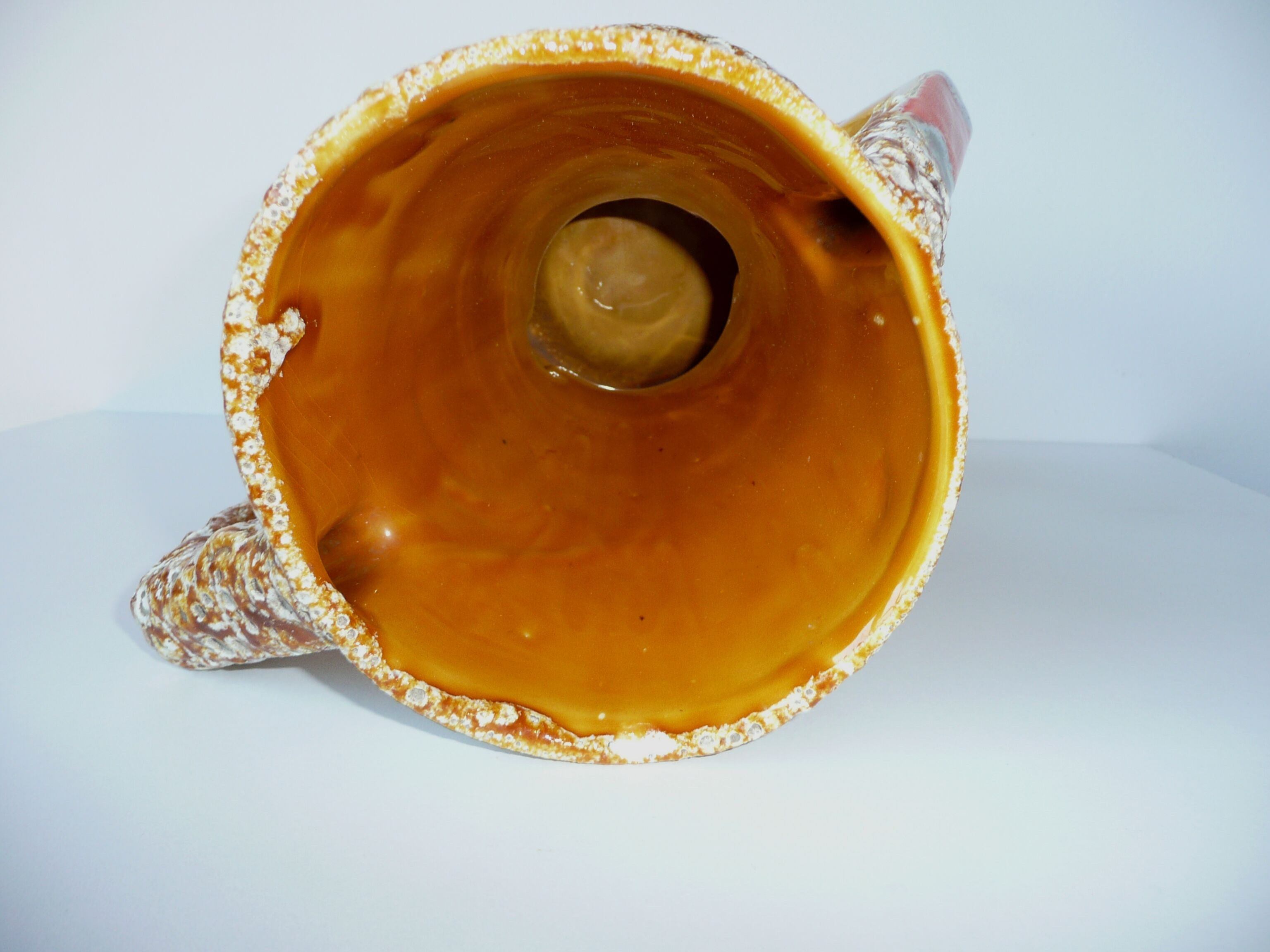 Vase amphore forme libre fat lava Vallauris