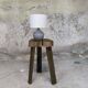 Lampe vintage en céramique forme boule