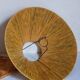 Table lamp in wood and rattan, 50s raffia lampshade