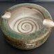 Vintage glazed terracotta ashtray