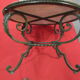 Low wrought iron 1950 marble top side table