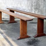 Pair of benches in cherry 220 cm