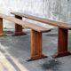 Paire de bancs en merisier 220 cm