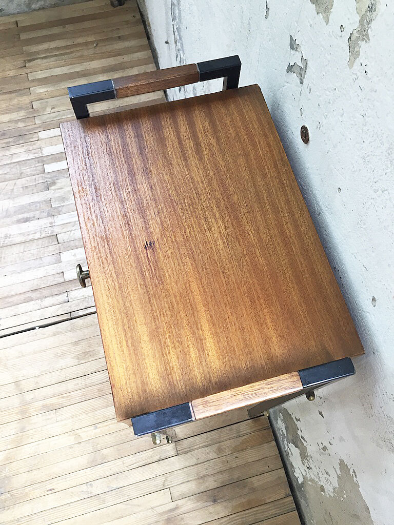 Wood and metal bedside 1960