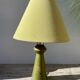 Italian green turned wood lamp, 1980