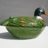 Earthenware duck signed Michel Caugant