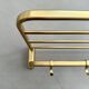 Mid-Century Coat Rack, Gold Coat Rack, Hallway Hook Rail, 1960s