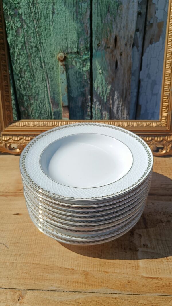 assiettes plates en porcelaine Bavaria – Seltmann Weiden