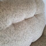 Vintage velvet armchair armrests fins