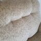 Vintage velvet armchair armrests fins