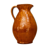 Signed glazed terracotta pitcher