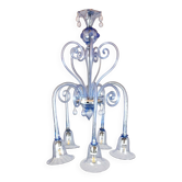 Five-Arm Murano Glass Chandelier With Scrollwork, 20th Century