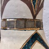 Signed Accolay ceramic vase, France 1950