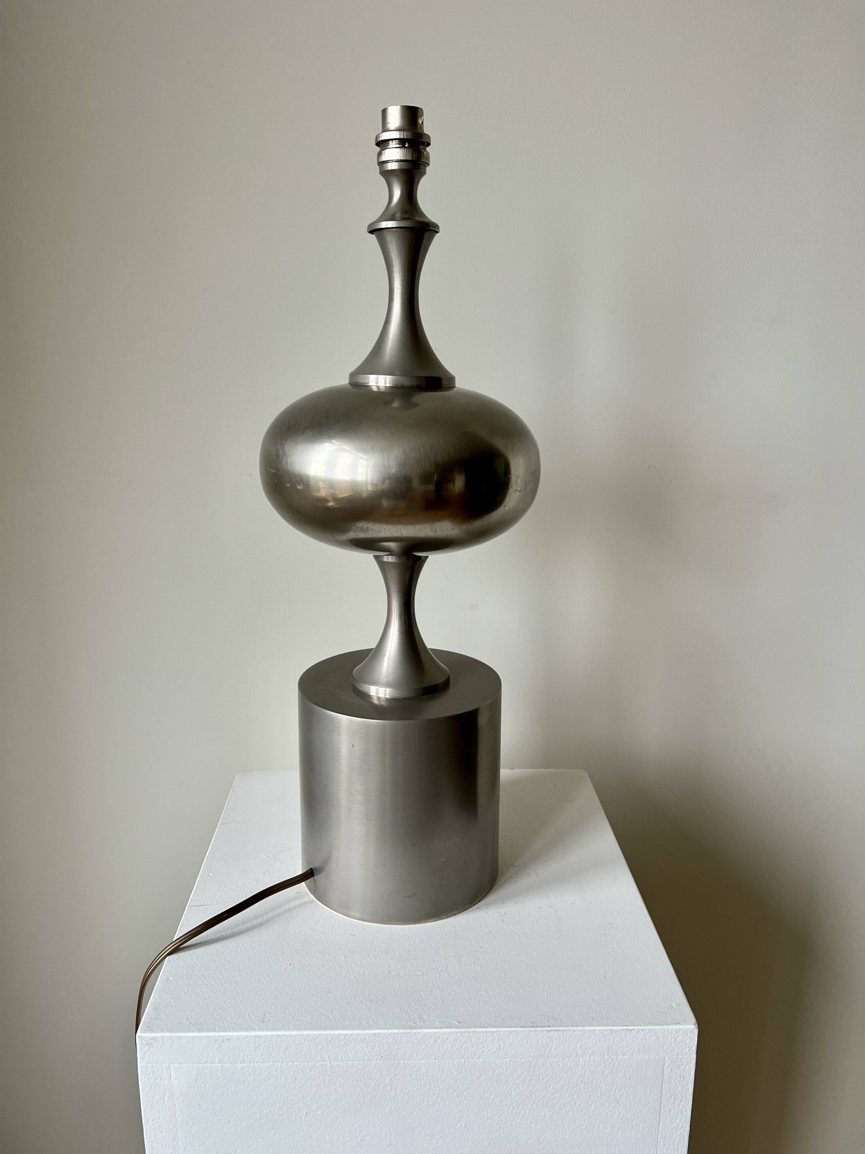 Large sculptural table lamp, Philippe Barbier style. France 1960-70s