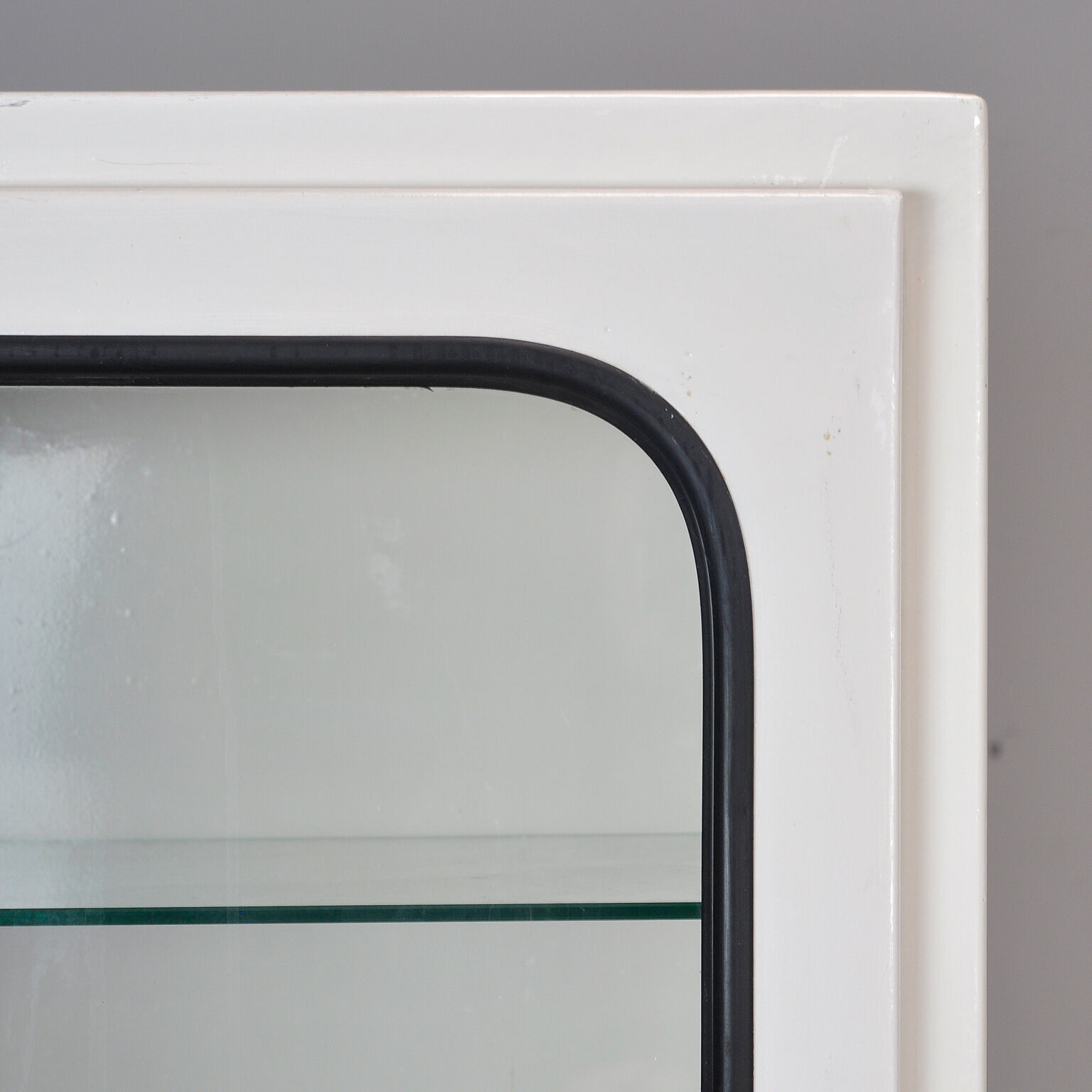 Vitrine vintage avec cinq étagères en verre années 1970