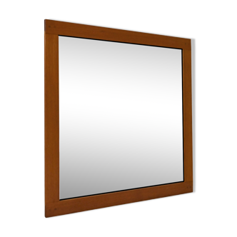 Vintage teak square mirror