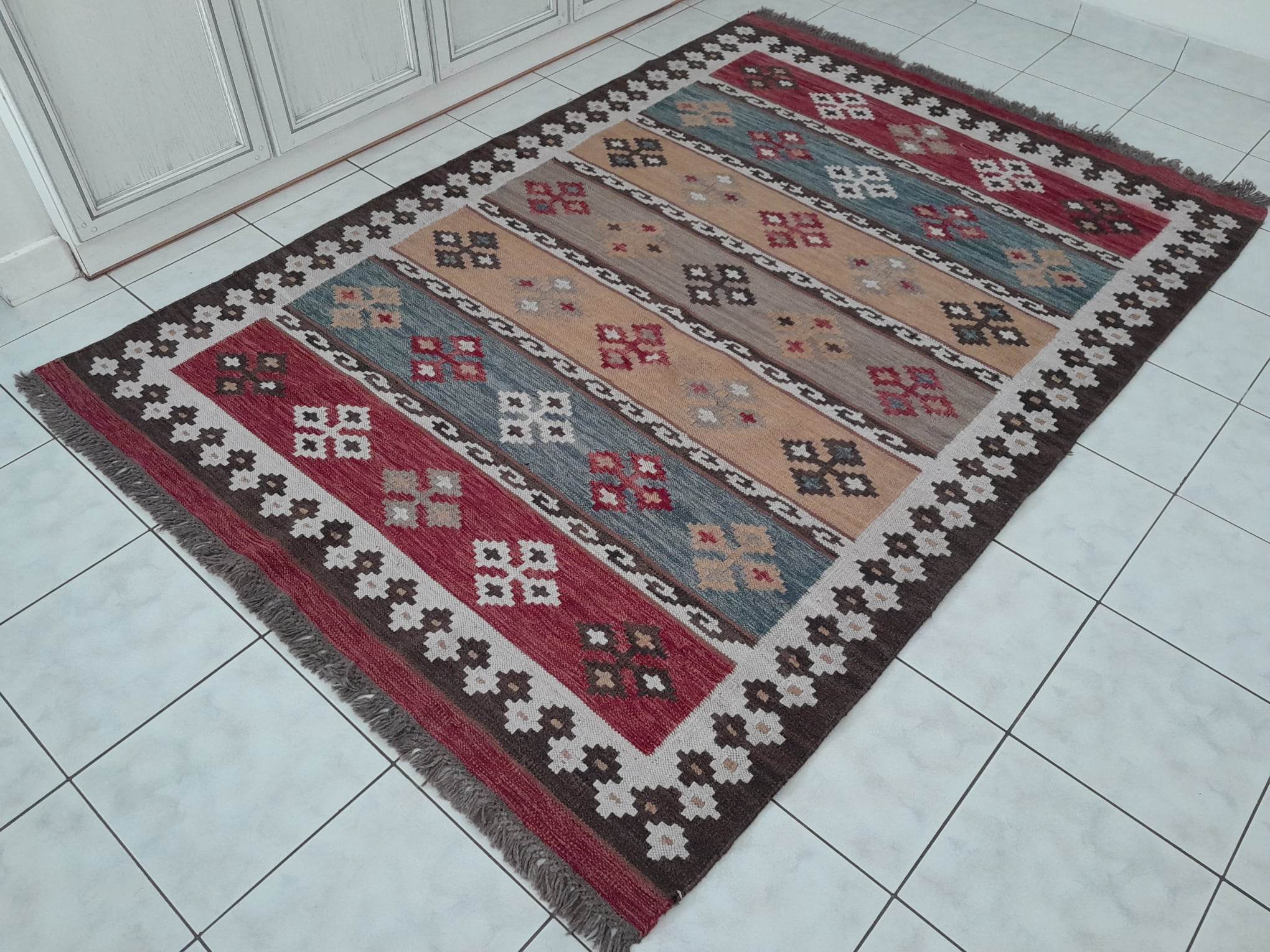 Tapis kilim kibak fait main 240x170cm
