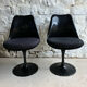 Paire de chaises tulipe noires