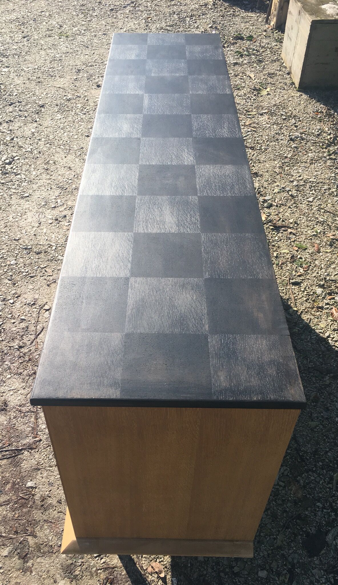 Enfilade pieds compas portes coulissantes