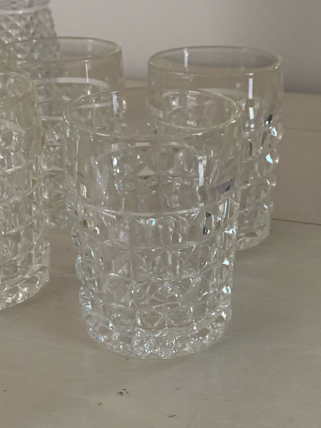 Whisky glasses and carafe