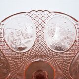 Rose pink cake stand, Poland, 1970s