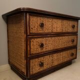 Dresser in rattan, designer Maugrion
