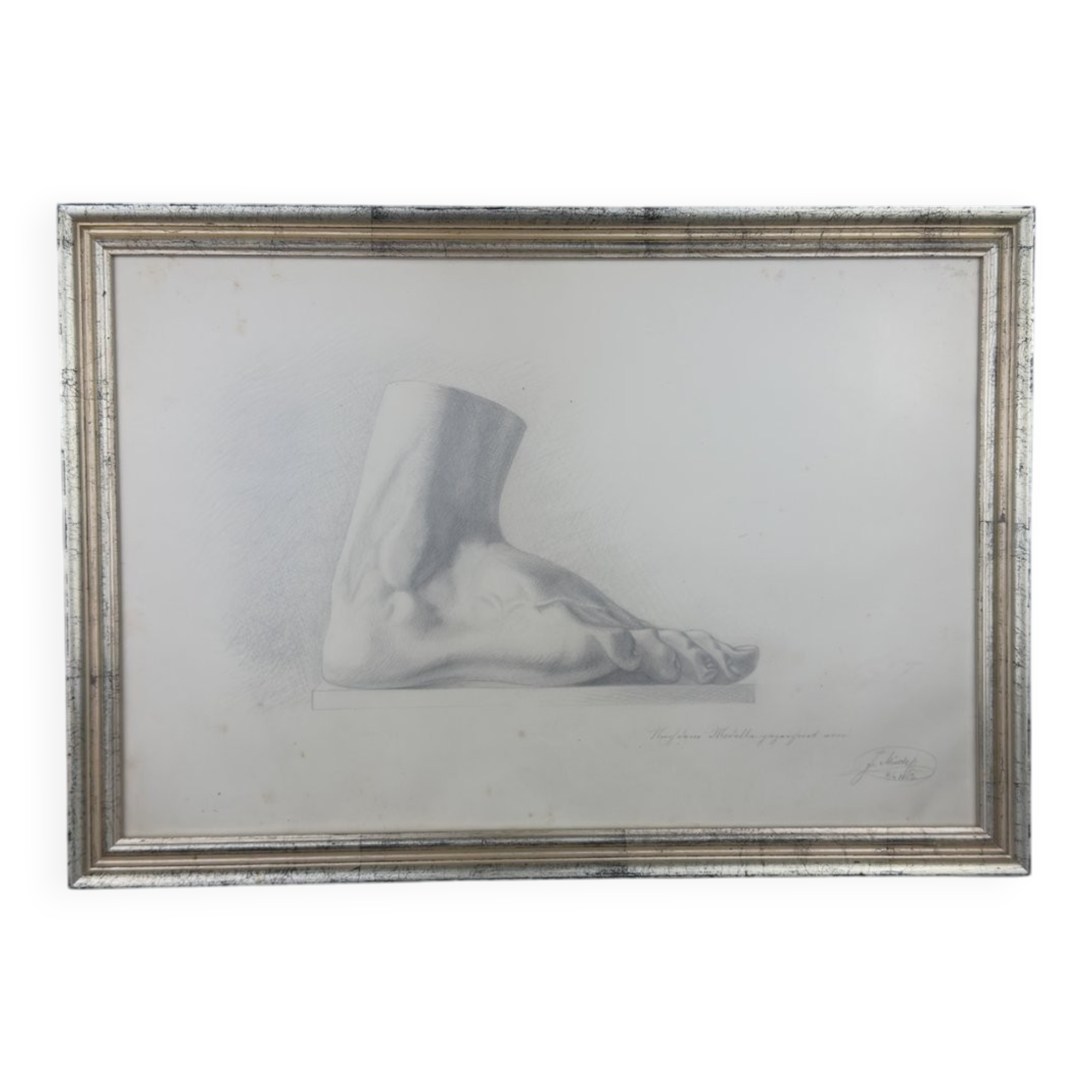 F. Mucke, pencil drawing of feet, 1802, pencil and paper