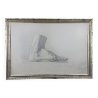F. Mucke, pencil drawing of feet, 1802, pencil and paper