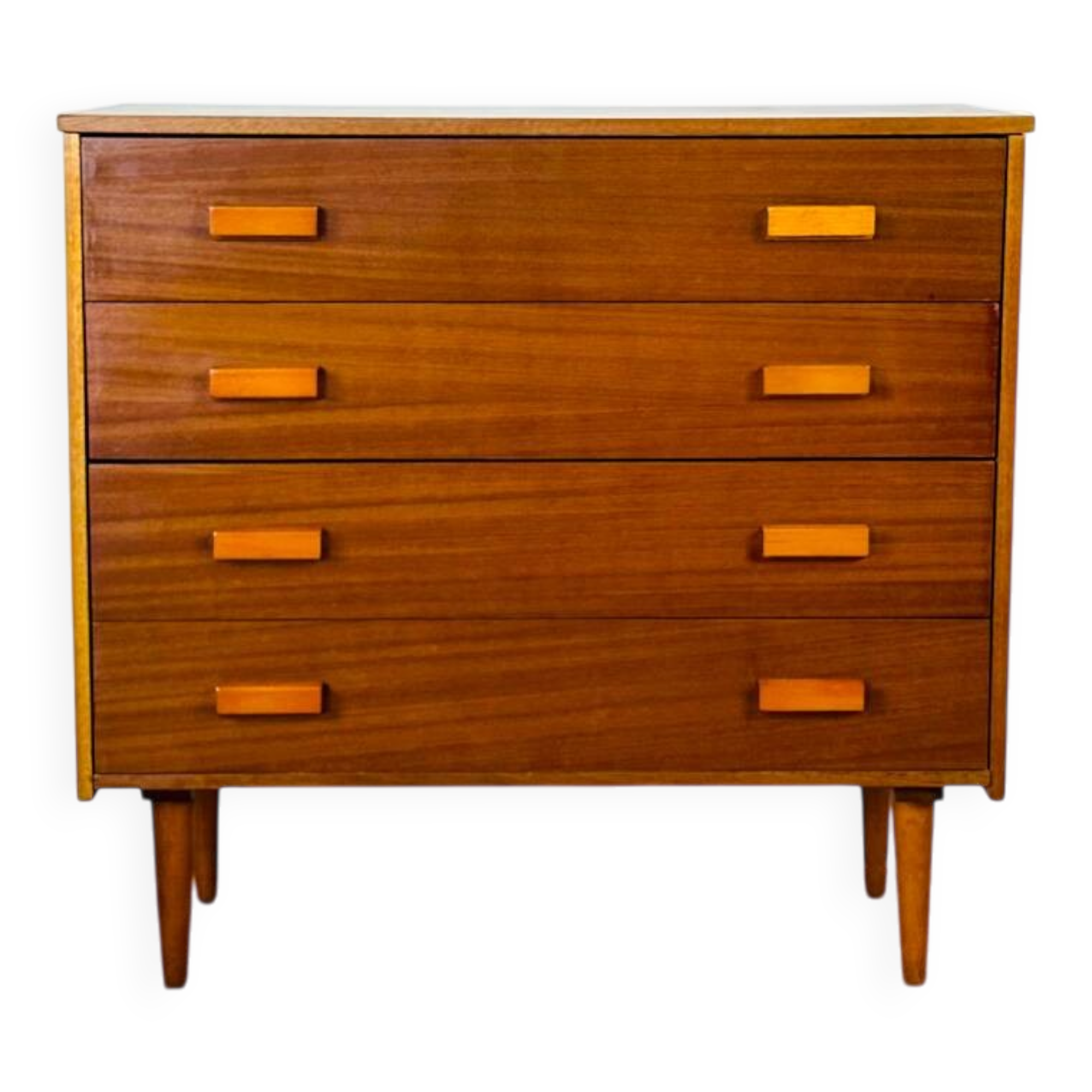 Scandinavian teak chest of drawers from the 1960s.