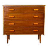 Scandinavian teak chest of drawers from the 1960s.
