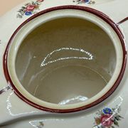 Duo Teapot & Sugar Bowl Salins France - Vintage Floral Decor - + 2 cups