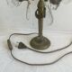Bronze three-light girandole table lamp