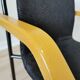 Vintage Beech Wood Dining Chair: 1970s Space Age Black Fabric