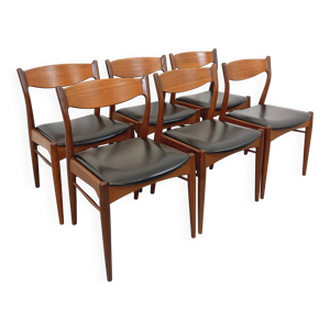 6 chaises scandinaves - danoises teck