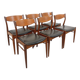 6 vintage Danish Scandinavian chairs by Aerthoj Jensen & Molholm in teak.
