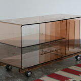 Vintage plexiglas tv/hifi unit
