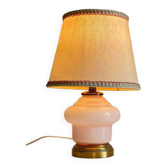 vintage pink opaline lamp