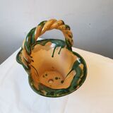 St. Amand Vernified Basket Basket Cache signed F. Normand